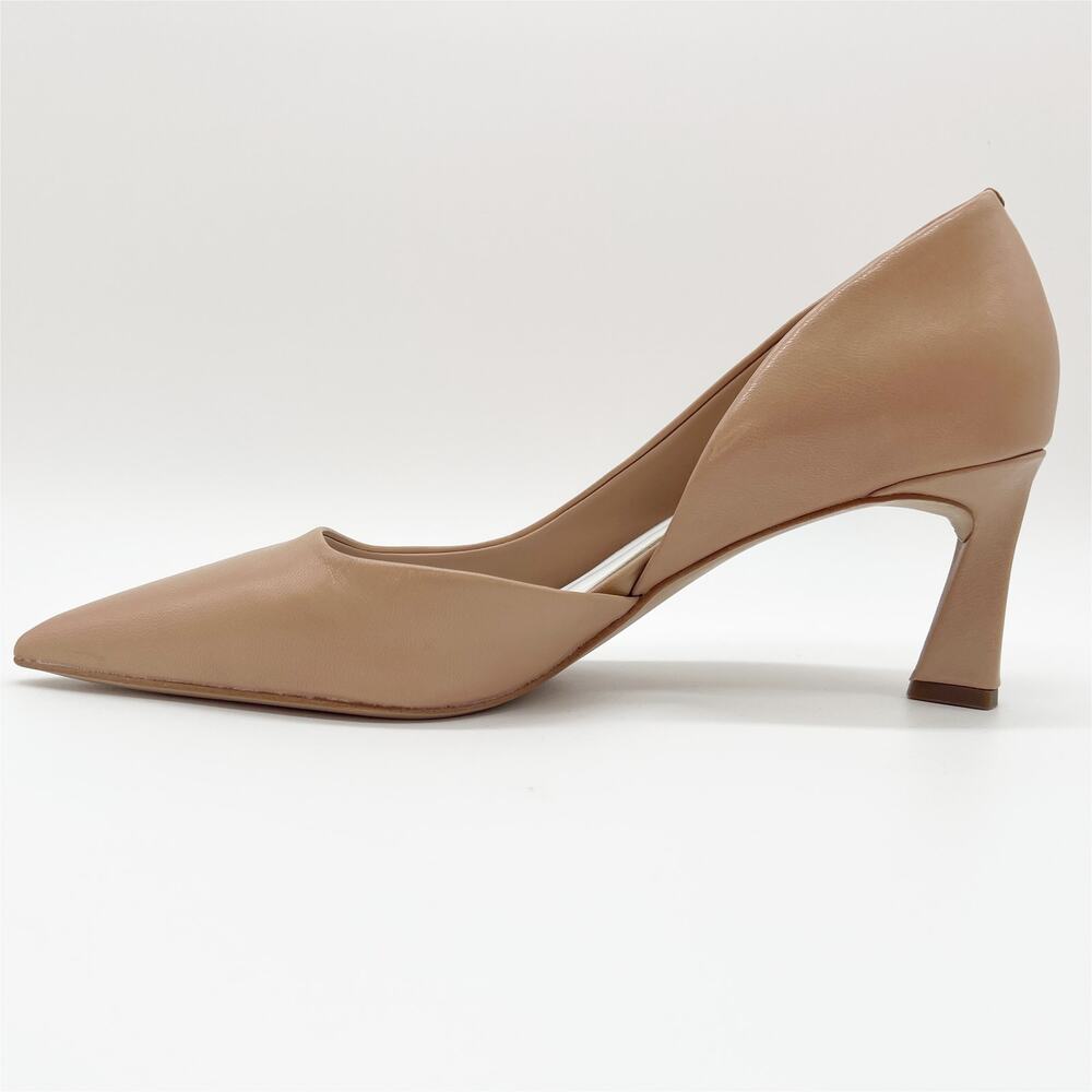 NEW! Franko Sarto Tana Leather Half d'Orsay Heel Women's Size 8.5 - Tan/Sand
